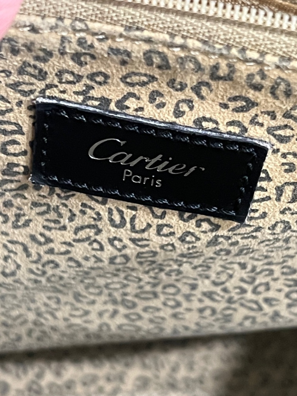Cartier Panther vintage Leather Shoulder Tote Bag comes w authentic certificate - Picture 3 of 17